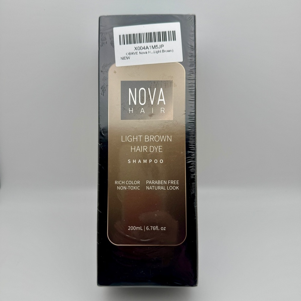 Nova Light Brown Hair Dye Shampoo – 200mL / 6.76 fl oz | Vegan | Paraben-Free - Picture 3 of 4